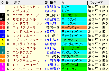 マーメイドＳ2021　枠順確定