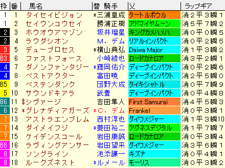 阪神Ｃ 2021　枠順確定