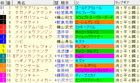 みやこＳ2022予想　枠順確定