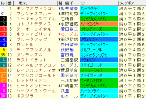 AR共和国杯2022予想　枠順確定
