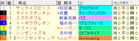 シンザン記念2023予想　枠順確定