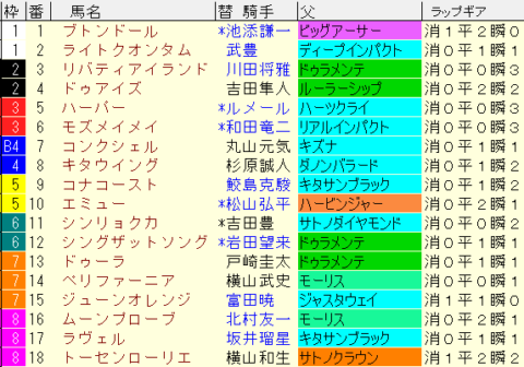 桜花賞2023予想　枠順確定