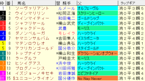 札幌記念2023予想　枠順確定