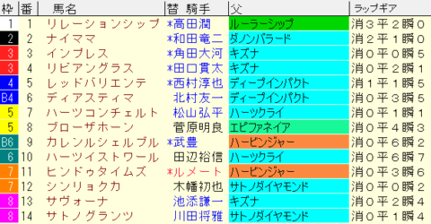 日経新春杯2024予想　枠順確定