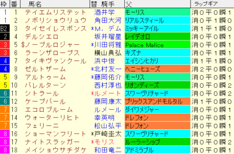 シンザン記念2024予想　枠順確定