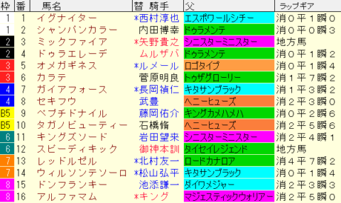 フェブラリーＳ2024予想　枠順確定