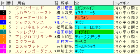 スプリングＳ2024予想　枠順確定