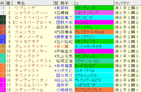 アイビスSD2024予想　枠順確定