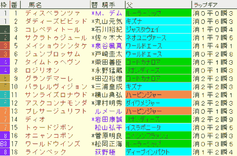 関屋記念2024予想　枠順確定