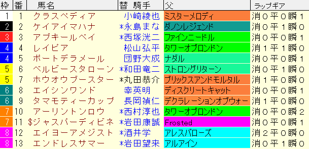 小倉２歳Ｓ2024予想　枠順確定