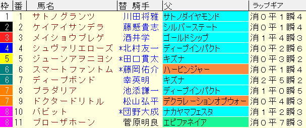 京都大賞典2024予想　枠順確定