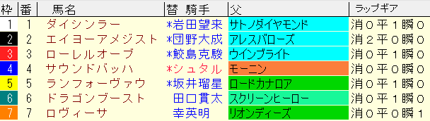 デイリー杯２歳Ｓ2024予想　枠順確定